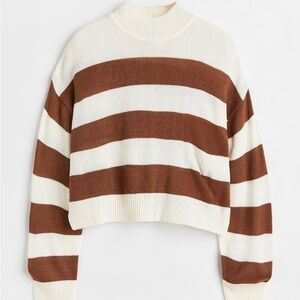 H&M Cropped Striped Sweater